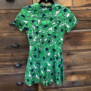 Vintage homemade green poppy dress ☘️